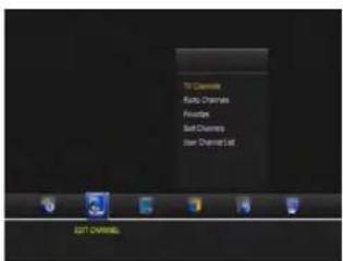 TR Channels Radio Channels Focusers Self Channels User Channel List EDIT CHANNEL