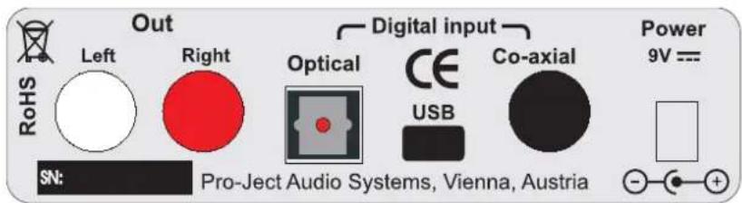 PRO-JECT DAC Box S USB - Anschlüsse - 1