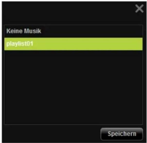 Keine Musik playlist01 Speichern