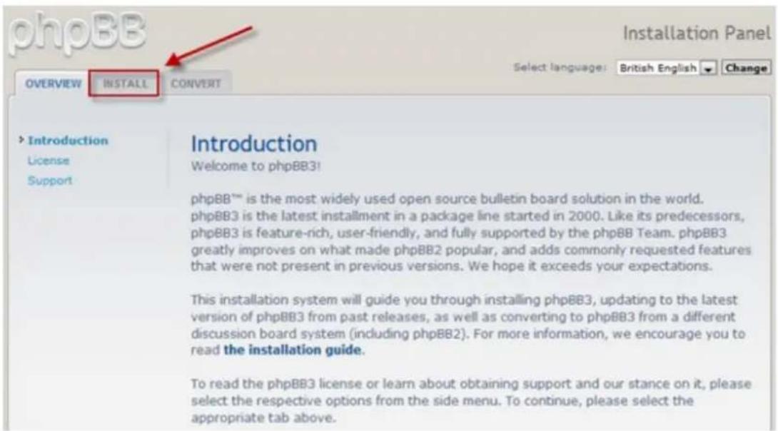 QNAP TS-EC1279U - Starten der webbasierten phpBB3-Installation - 2