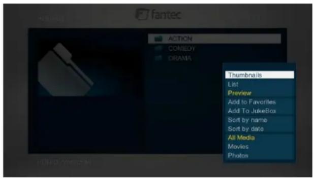 Fantec 3DFHDN - Dateimanageroptionen - 1