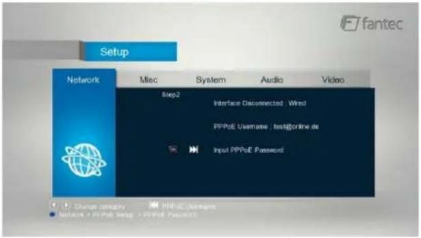 Fantec 3DFHDN - PPPOE-Einstellung - 3