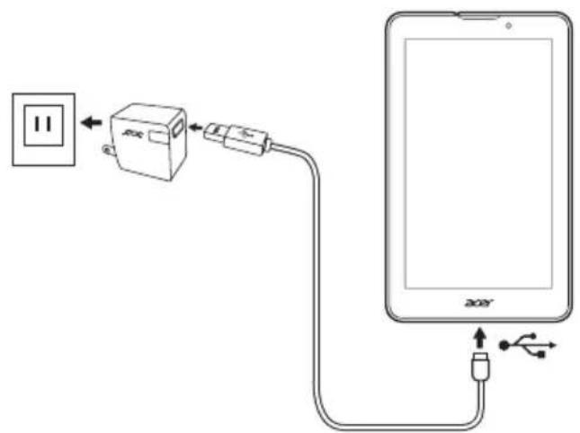 ACER Iconia A1-713HD - Anschließen der Netzquelle - 1