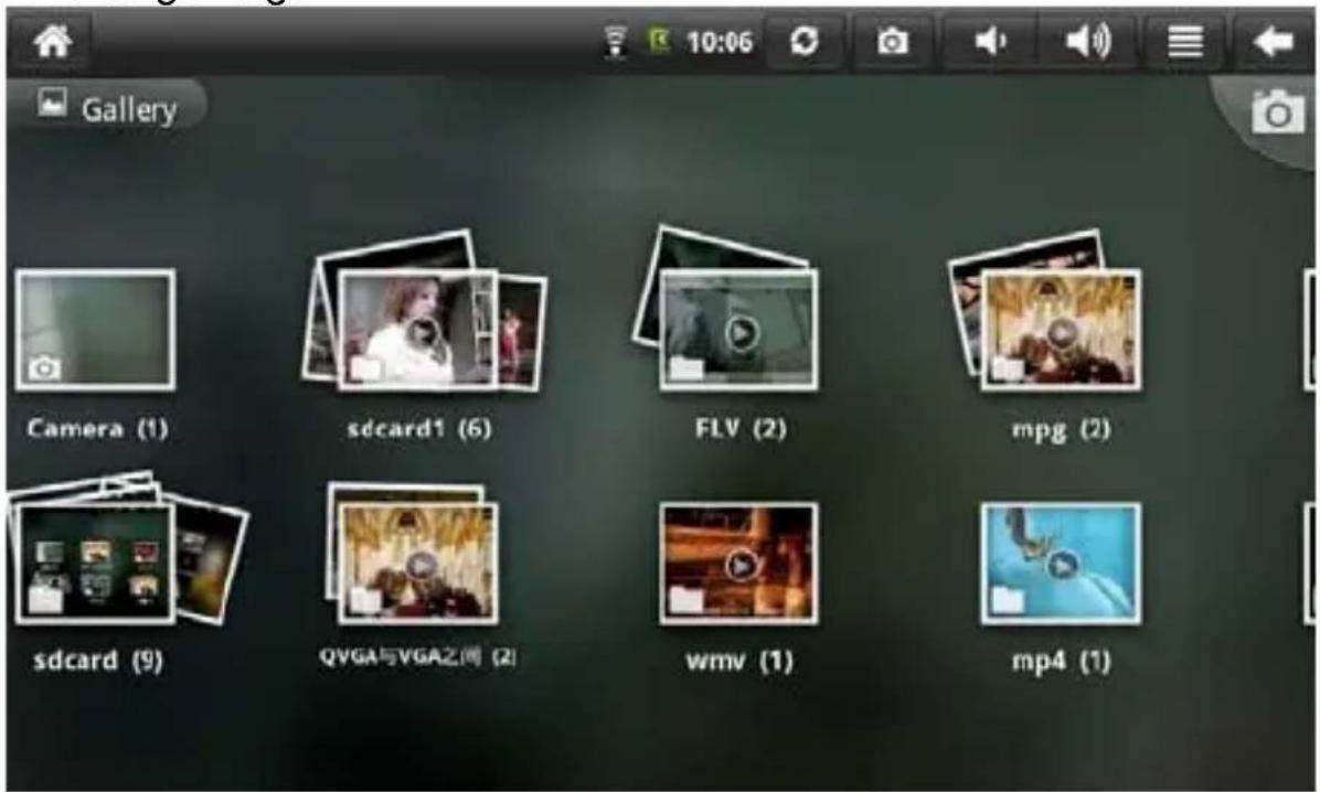 Gallery Camera (1) sdcard1 (6) FLV (2) mpg (2) sdcard (9) QVGA与VGA之间 (2) wmv (1) mp4 (1)