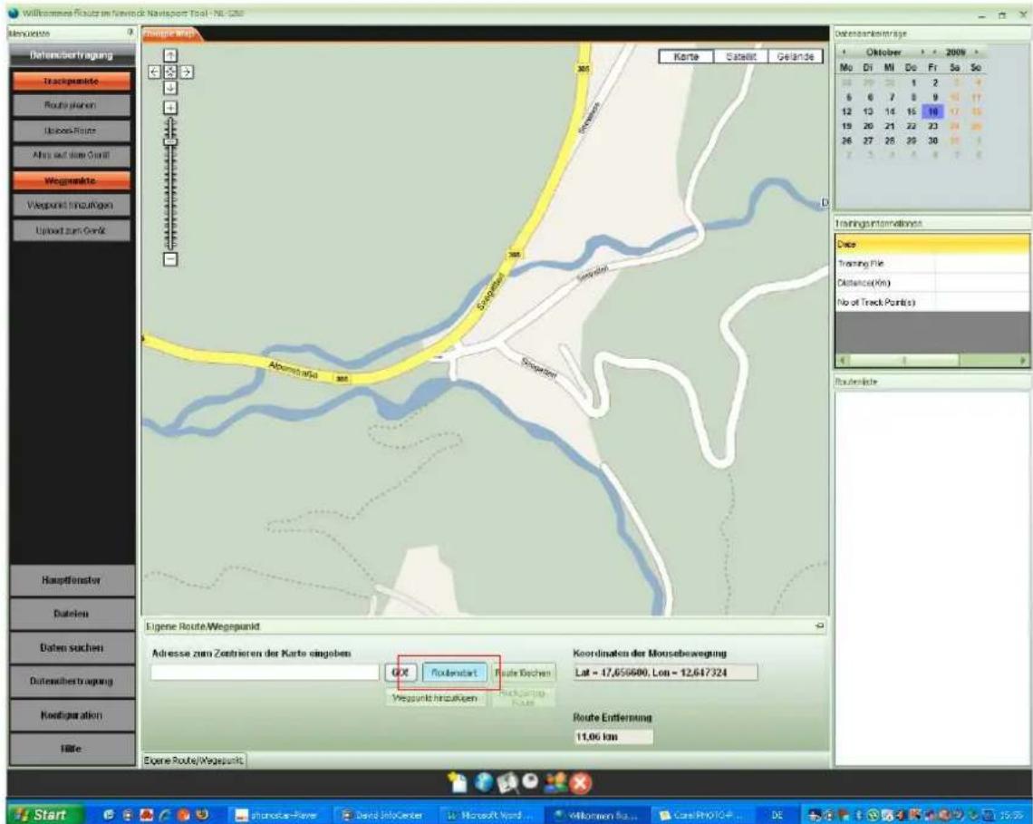 Wilkommen Route im Netvrock Naviosport Tool - NL-GW Menciente Dehensüberstragsung Trackplanerte Route planen Unibes-Route Altus auf dem Gwelt Wegewachte Wegepunkt hinzufügen Upload zum Gwelt Hauptforder Dateien Daten sichien Datenaher Brugung Kondiguration Höfe Eigene Route/Wegepunkt Adresse zum Zentralen der Karte eingeben OK! Rutentart Route Deschen Wegewunkt hinzufügen Route Korte Satatit Gefände Korte Satatit Gefände Oktobor Wegenstrasse Oktober 2009 Mo DI MI Do Fr Sa So 18 29 35 1 2 3 4 6 6 7 8 9 10 11 12 13 14 15 16 17 18 19 20 21 22 23 24 25 26 27 28 29 30 31 Traningsintermationen Dice Training File Distance(Km) No of Track Points(s) Routenliste Eigene Route/Wegepunkt Adresse zum Zentralen der Karte eingeben Koordinaten der Mousebewegung Lat = 17,656600, Lon = 12,647324 Route Entfernung 11.06 km Eigene Route/Wegepunkt