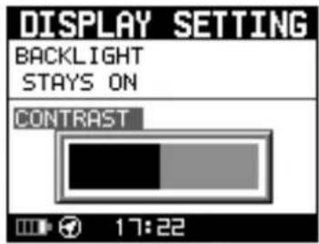 DISPLAY SETTING BACKLIGHT STAYS ON CONTRAST 17:22