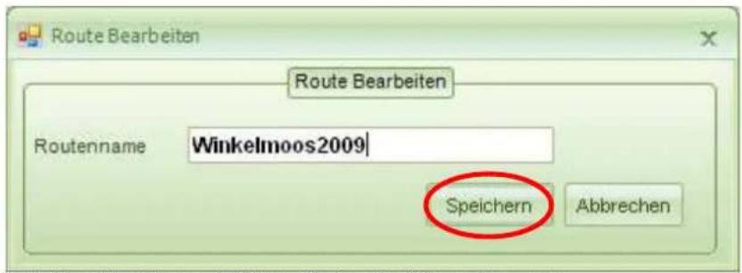 Route Bearbeiten Route Bearbeiten Routenname Winkelmoos2009 Speichern Abbrechen