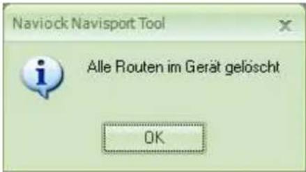 Naviock Navisport Tool Alle Routen im Gerät gelöscht OK