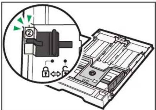 RICOH SP 211 - Verlängern von Magazin 1, um Papier einzulegen - 2