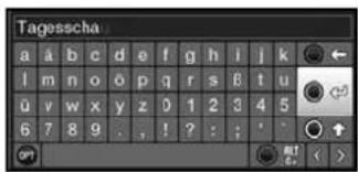 Tagesscha a a b c d e f g h i j k l m n o ô p q r s 8 t u ü v w x y z 0 1 2 3 4 5 6 7 8 9 . , ! ? : ; ' ↑ OPT
