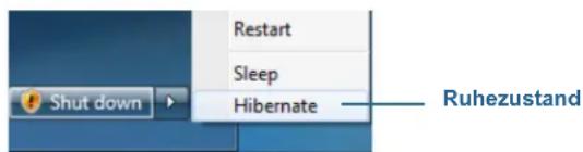 Shut down Restart Sleep Hibernate Ruhezustand