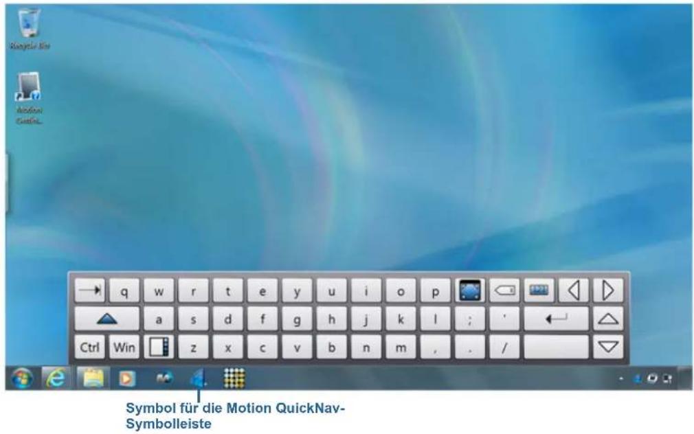 Symbol für die Motion QuickNav- Symbolleiste