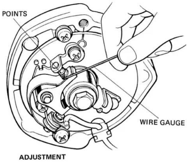 POINTS WIRE GAUGE ADJUSTMENT