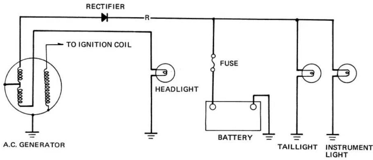 Honda CT90 (1979) - BATTERY CHARGING SYSTEM - 2