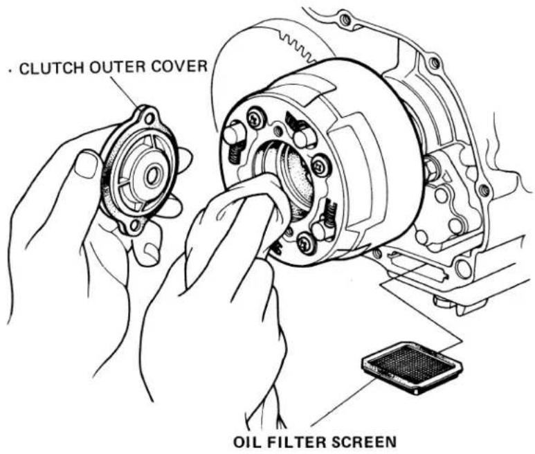 . CLUTCH OUTER COVER OIL FILTER SCREEN