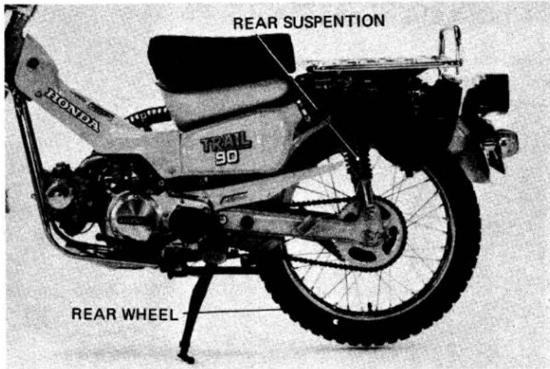 REAR SUSPENTION FONDA TRAIL 90 REAR WHEEL