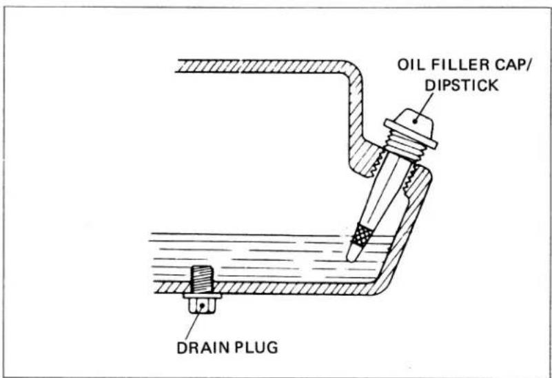 OIL FILLER CAP/ DIPSTICK DRAIN PLUG