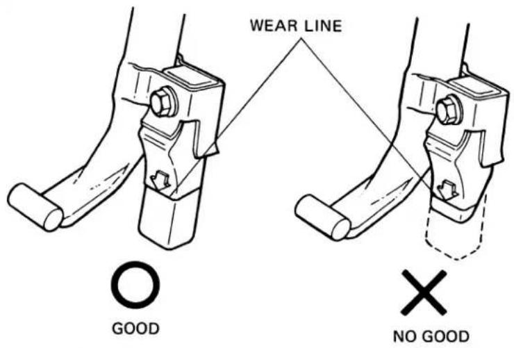 WEAR LINE GOOD NO GOOD