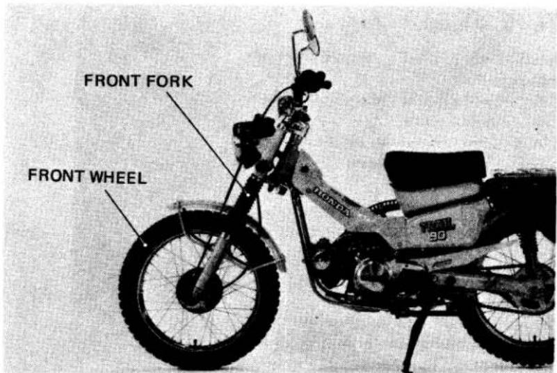 FRONT FORK FRONT WHEEL