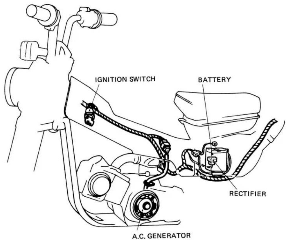 IGNITION SWITCH BATTERY RECTIFIER A.C. GENERATOR