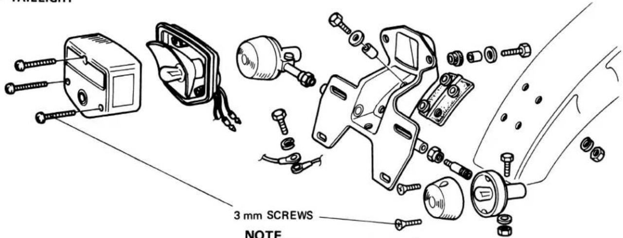 3 mm SCREWS NOTE