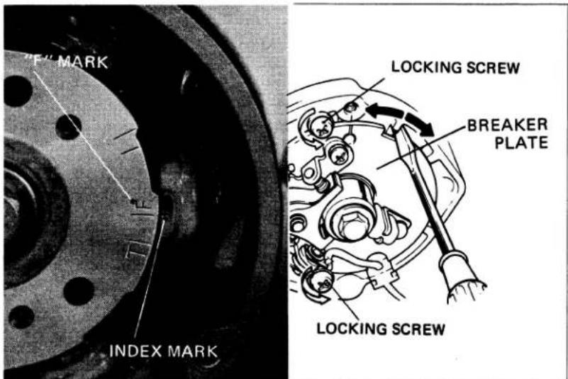 "F" MARK INDEX MARK LOCKING SCREW BREAKER PLATE LOCKING SCREW
