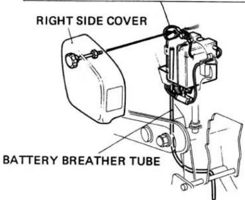 RIGHT SIDE COVER BATTERY BREATHER TUBE