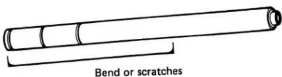 Bend or scratches