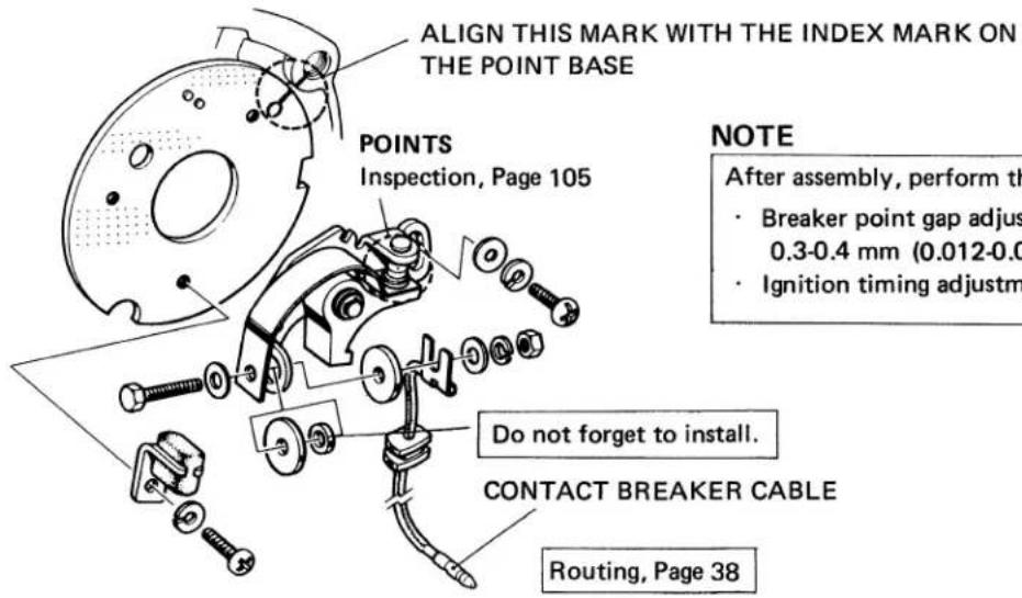 Honda CT90 (1979) - - ROCKER ARM DISASSEMBLY/ASSEMBLY - 11