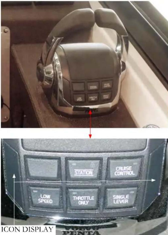STATION CRIUSE CONTROL LOW SPEED THROTTLE ONLY SINGLE LEVER ICON DISPLAY