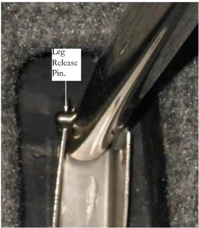 Leg Release Pin.