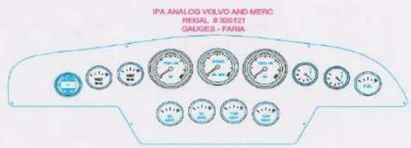 IPA ANALOG VOLVO AND MERC REGIAL #320121 GAUGE - FARIA