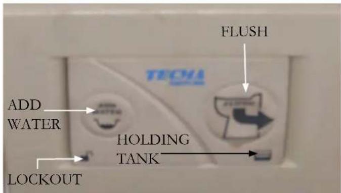 ADD WATER LOCKOUT HOLDING TANK FLUSH TECHA
