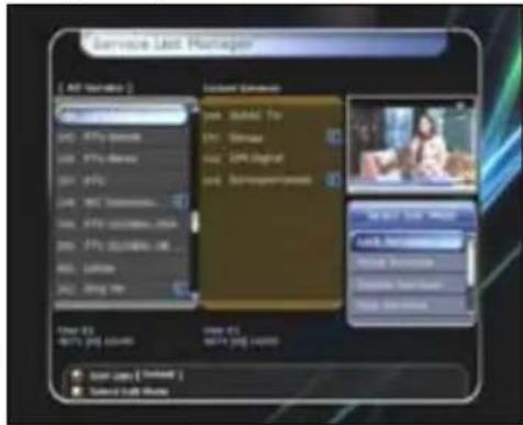 Optibox Gekko HD - Správa zoznamu programov - 1