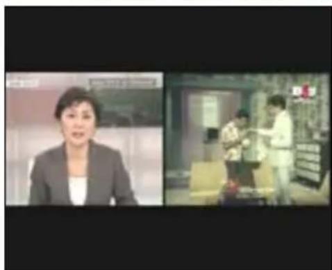 Side-by-side video and photo of a woman in a blazer speaking, with another person in a lab setting in the background; visible text includes '新闻报道' (News Report) and '电子版' (Electronic Edition).