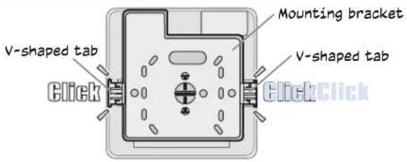 V-shaped tab Click Mounting bracket V-shaped tab ClickClick