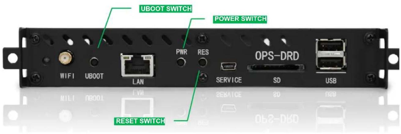 UBOOT SWITCH POWER SWITCH PWR RES WIFI UBOOT LAN SERVICE SD USB MIFI NBOOT LAN 2E8A1CE 2D RESET SWITCH 062-DKD