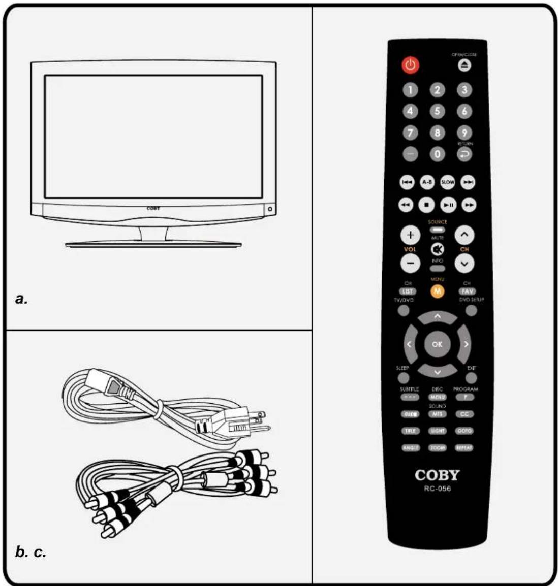 COBY LEDVD1996 - Package Contents - 1