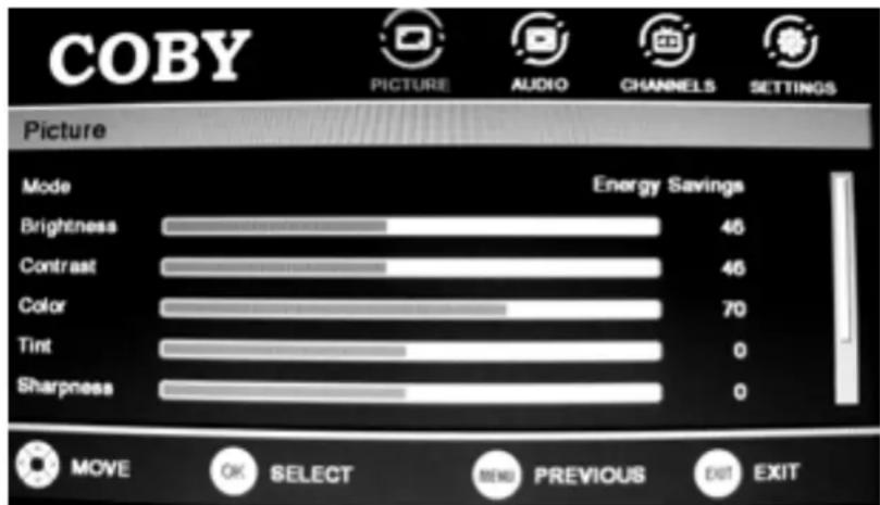 COBY LEDVD1996 - While working with the menu, - 1