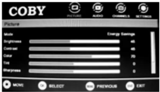 COBY LEDVD1996 - System Setup Menu - 1