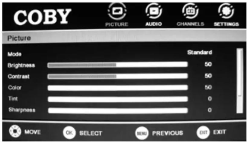 COBY LEDVD1996 - While working with the menu, - 1