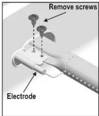 Remove screws Electrode