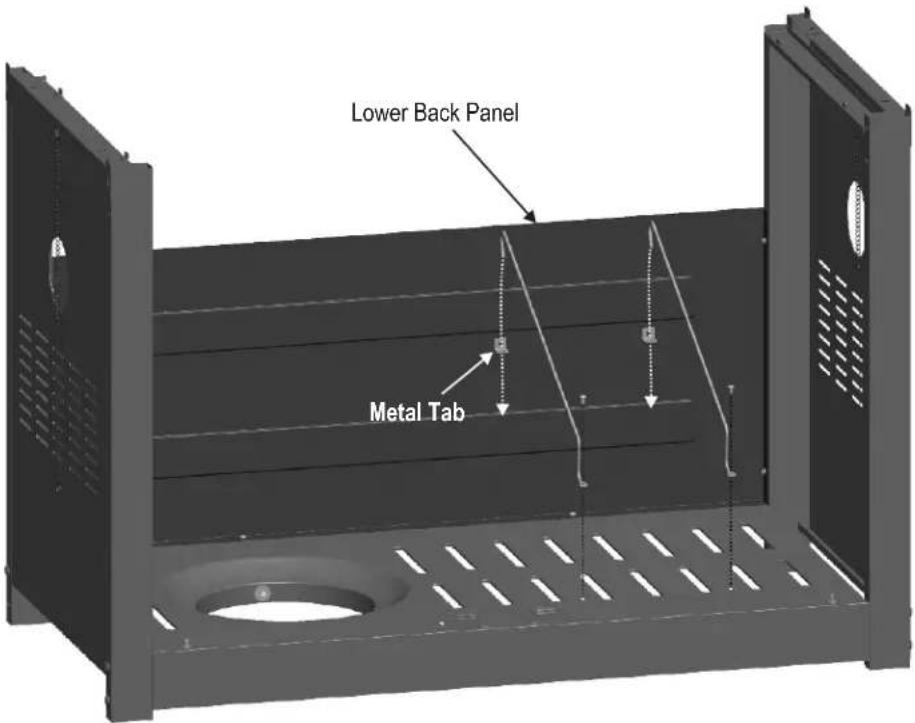 Lower Back Panel Metal Tab