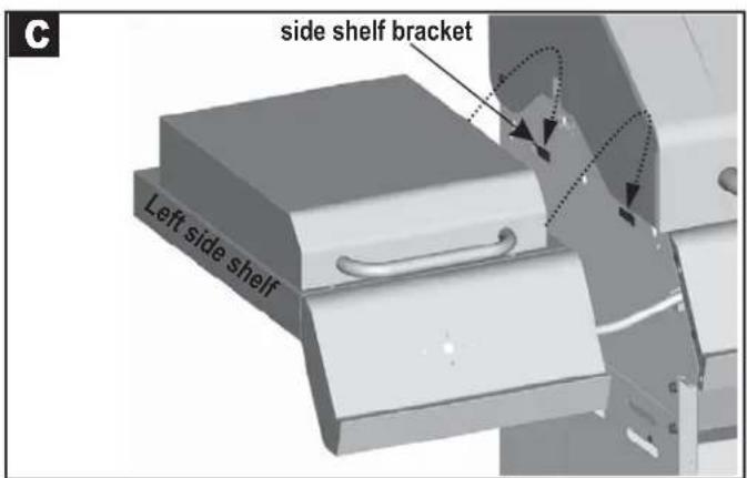 side shelf bracket Left side shelf