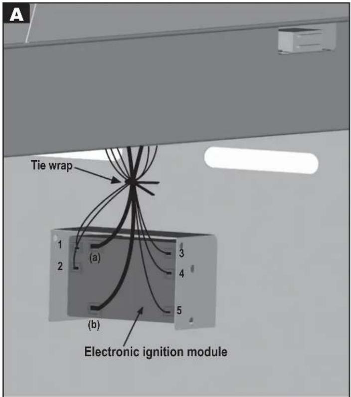 A Tie wrap 1 2 (a) 3 4 5 (b) Electronic ignition module
