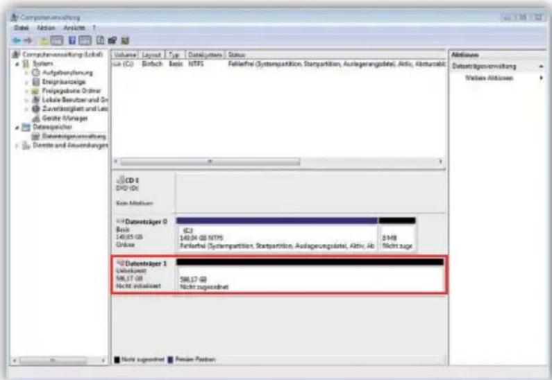 Digittrade 2.5” SATA 500GB HDD - Initialising / partitioning and formatting with Windows - 2