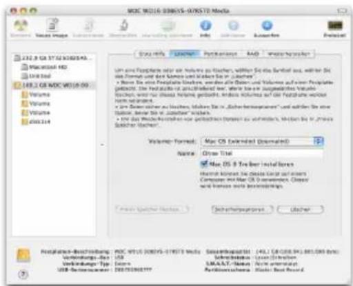 Digittrade 2.5” SATA 500GB HDD - Initialisierung / Partitionierung und Formatierung unter MAC OS X - 2