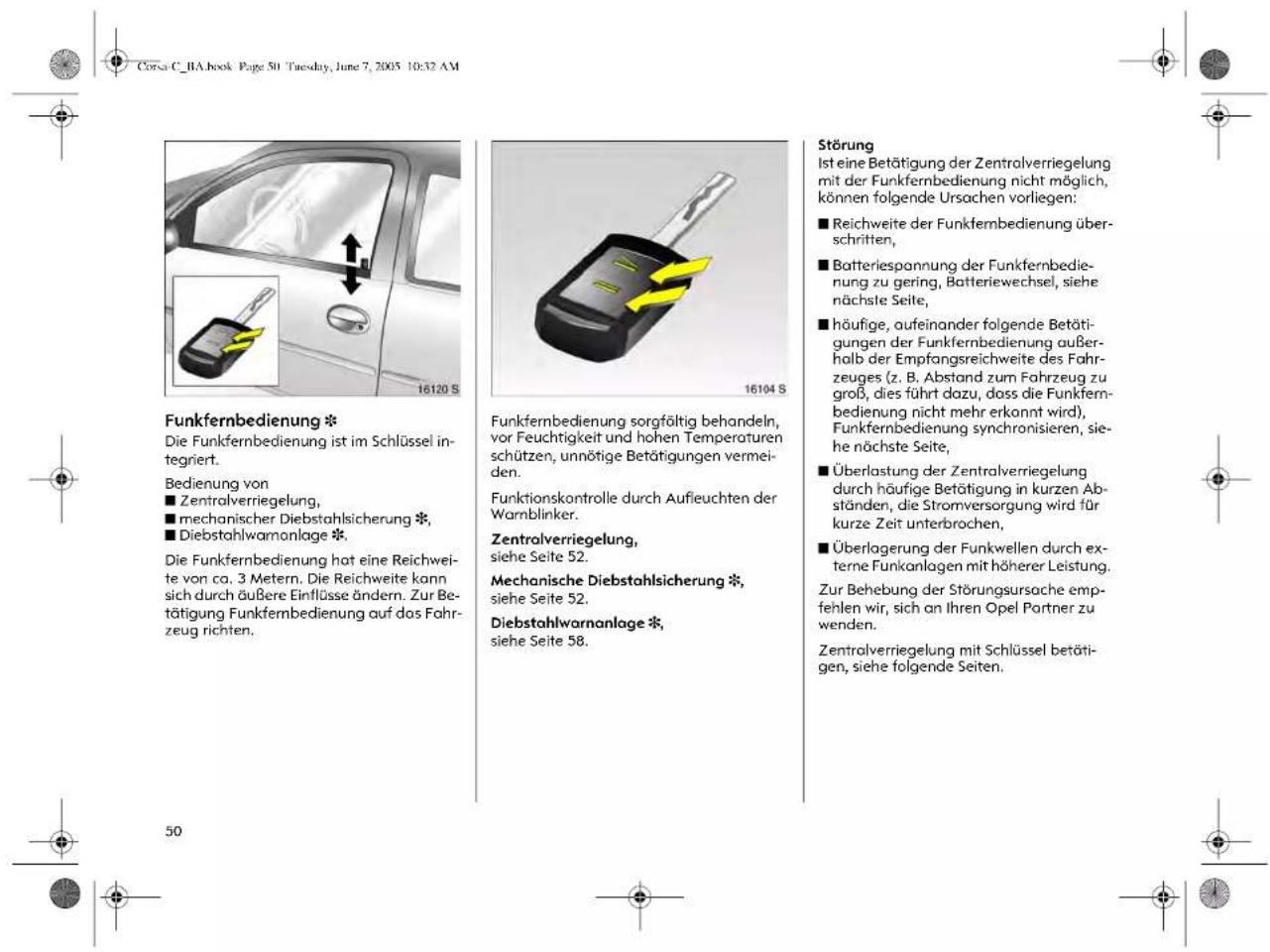 OPEL Corsa (2005) - Hinweise - 8