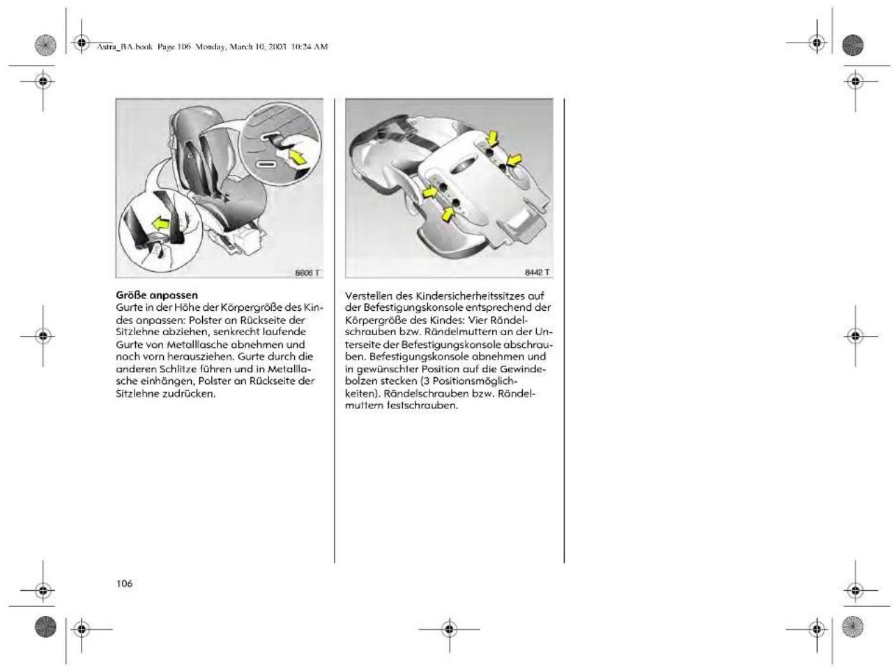OPEL Astra (2003) - Kindersicherheitssystem, Opel Fix Kindersicherheitssitz \* ohne Transponder - 44