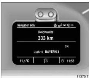 Navigation activ Reichweite 333 km U-AS 10 BAYERN 3 11,5°C 11:55 11370 T.